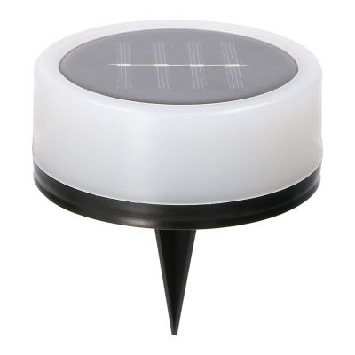 Hvid havespot på spyd plast, Nermin, 1W, 2700K LED, IP44