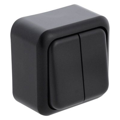 Q-Link overflademonteret afbryderserie, sort