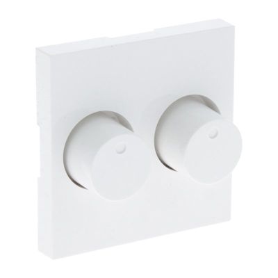 Q-Link S-Line Centralplade med Duodimmer knap, Polar White