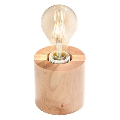 Træ bordlampe brun, Anela