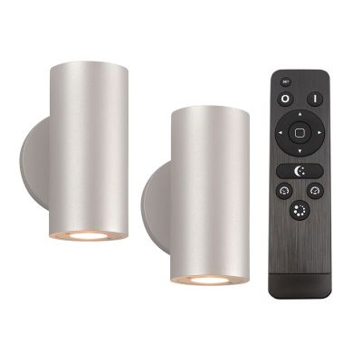 2 up down udendørslamper Salar, 12V, med tilslutningssæt og fjernbetjening