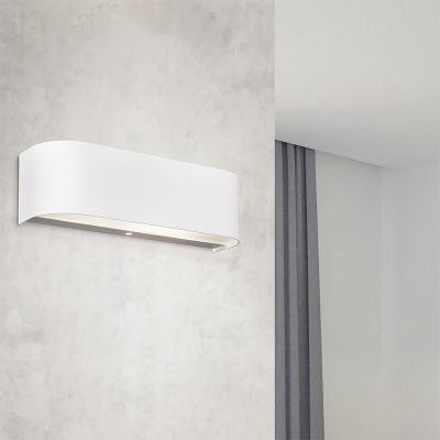 Hvid up down væglampe glas, Tomaso, 3,1W, 3000K LED