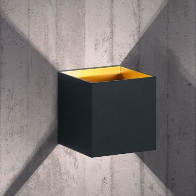 Sort up down væglampe modern, Eva, 4,3W, 3000K LED