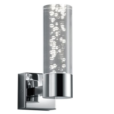 Krom væglampe design, Delfina, 3,1W, 3000K LED, IP44