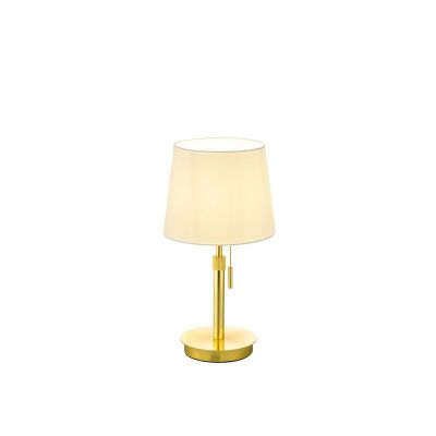 Messing bordlampe modern, Niva, med dra i brytare