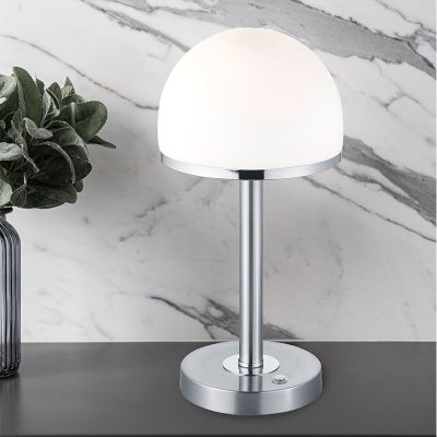 Nikkel bordlampe modern, Willem, 4W, 3000K LED, med brytare