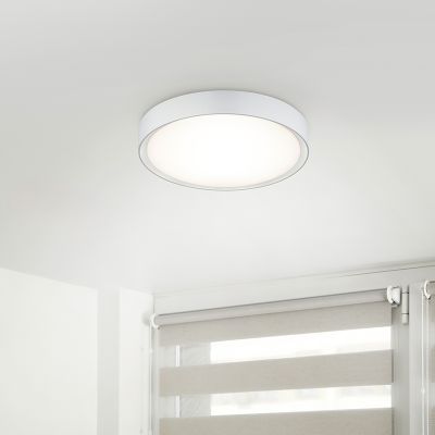 Hvid loftlampe badeværelse plast, Evelina, 18W, 3000K LED, IP44