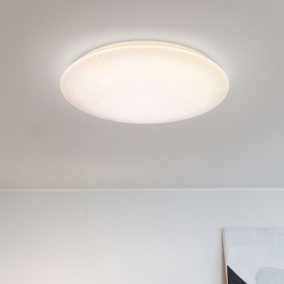Hvid plafond plast, Yafu, 80W, varm til kold hvid justerbar LED, med fjärrkontroll