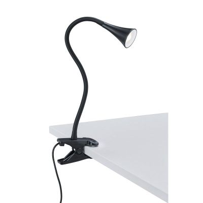 Sort klemmespot plast, Yelaisa, 3W, 3000K LED, med brytare