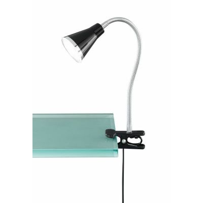 Sort klemmespot plast, Taimi, 3,8W, 3000K LED, med brytare