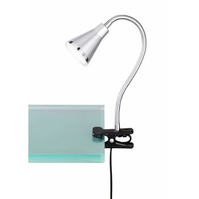 Sølv klemmespot plast, Taimi, 3,8W, 3000K LED, med brytare