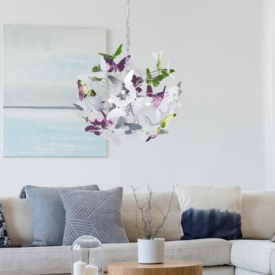 Krom pendler lampe design, Butterfly