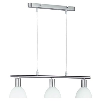 Nikkel pendler lampe glas, Babette
