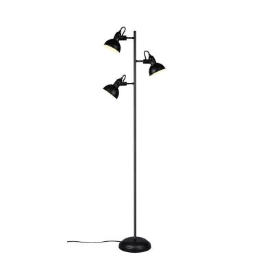 Sort gulv lampe industri, Kibek, med brytare