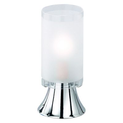 Krom bordlampe glas, Leanne, med brytare