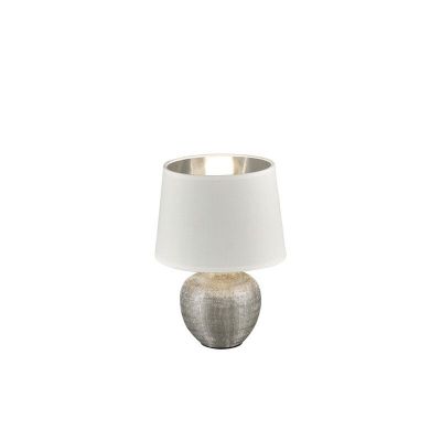 Keramik bordlampe sølv, Yet, med brytare