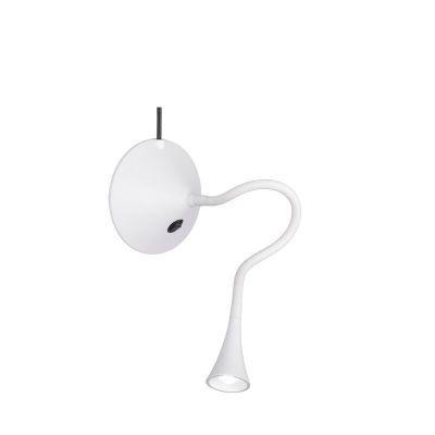 Hvid skrivebordslampe modern, Yelaisa, 3W, 3000K LED, med brytare