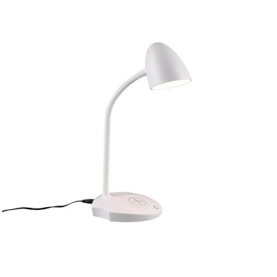 Hvid skrivebordslampe modern, Maribo, 4W, 3000K LED, med beröringsdimmer