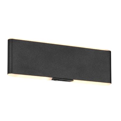 Sort up down væglampe modern, Zwier, 2W, varm til kold hvid justerbar LED, med brytare