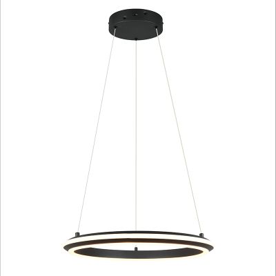 Sort pendler lampe modern, Jiry, 34W, white switch LED, 3 trins lysdæmper