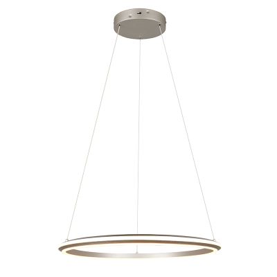Nikkel pendler lampe modern, Jiry, 48W, white switch LED, 3 trins lysdæmper