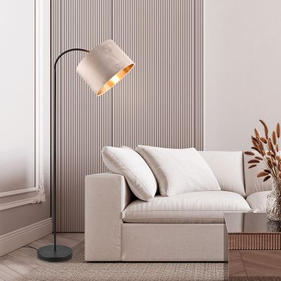Beige gulvlampe bue modern, Ercan