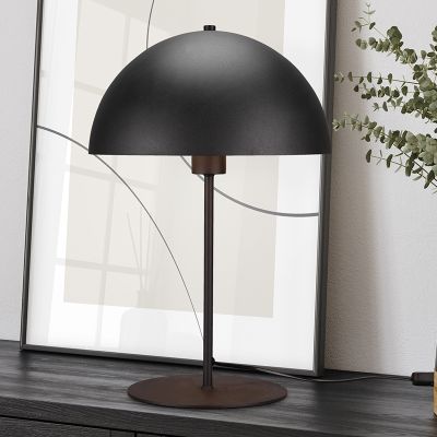 Sort bordlampe modern, Fransisca, med brytare