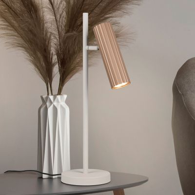 Brun bordlampe modern, Sieb, med brytare