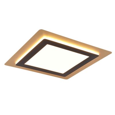 Guld plafond modern, Frans, 46W, varm til kold hvid justerbar LED, med fjärrkontroll