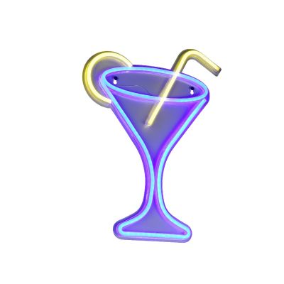 Gennemsigtig væglampe plast, Cheers, 5W, blå LED, med brytare