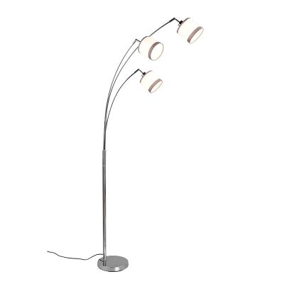 Hvid gulvlampe bue modern, Denley, med brytare