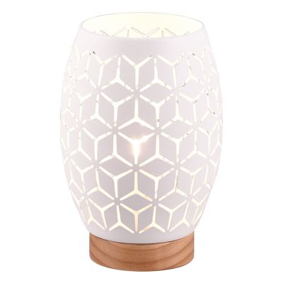 Hvid bordlampe modern, Delana