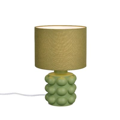 Keramik bordlampe grøn, Cihad, med brytare
