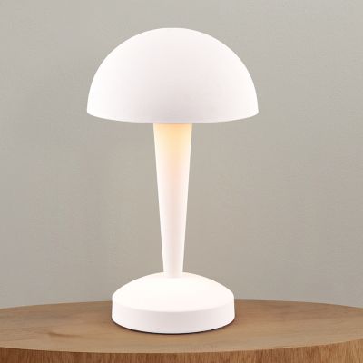 Hvid bordlampe modern, Delila, med beröringsdimmer