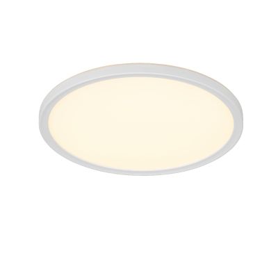 Hvid plafond modern, Jeltje, 18W, varm til kold hvid justerbar LED, med fjärrkontroll