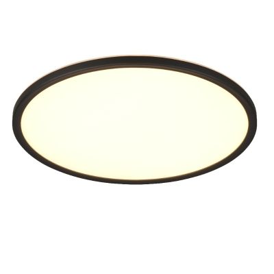 Sort plafond modern, Jeltje, 22W, varm til kold hvid justerbar LED, med fjärrkontroll