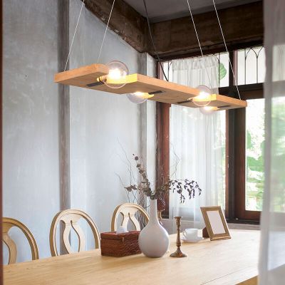 Træ pendler lampe brun, Dyonne