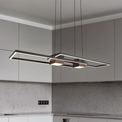 Sort pendler lampe design, Sohaib, 37W, varm til kold hvid justerbar LED, 3 trins lysdæmper