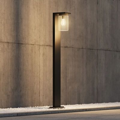 Sort udendørslampe gulvlampe med skumringssensor modern, Yves, IP44