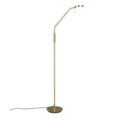 Messing gulvlampe bue modern, Bilge, 12W, justerbar lysfarve LED, med brytare