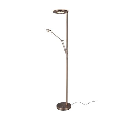 Bronze læselampe gulv modern, Yazid, 32W, justerbar lysfarve LED