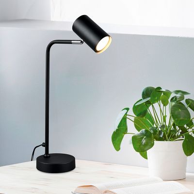 Sort bordlampe modern, Kaso, med brytare