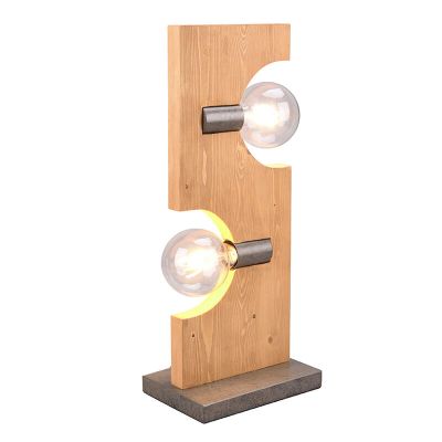 Træ bordlampe brun, Dyonne