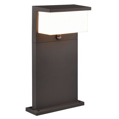 Antracit udendørslampe gulvlampe med bevægelsessensor modern, Slimane, 13W, 3000K LED, IP54