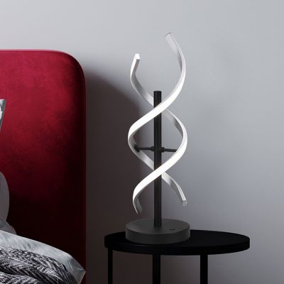 Krom bordlampe design, Sylvian, 20W, varm til kold hvid justerbar LED, med beröringsdimmer