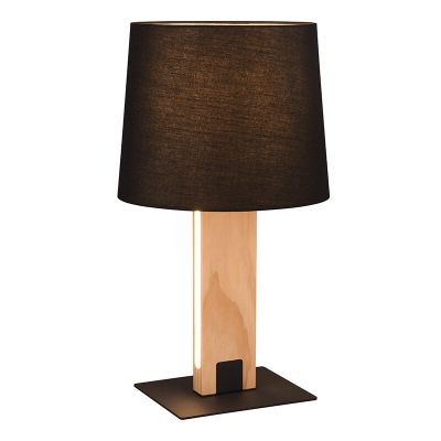 Sort bordlampe modern, Radia, med brytare
