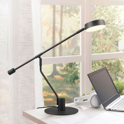 Sort bordlampe modern, Koendert, 6W, white switch LED, med beröringsdimmer