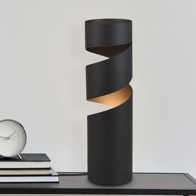 Sort bordlampe design, Marouan, med brytare