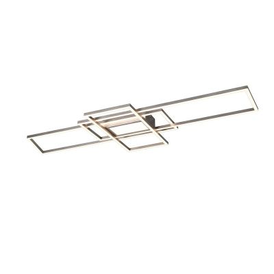 Nikkel plafond modern, Retan, 60W, varm til kold hvid justerbar LED, med fjärrkontroll