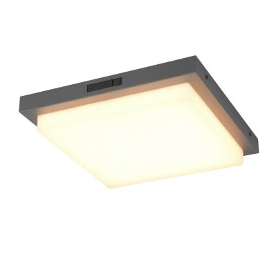 Antracit udendørs væglampe med bevægelsessensor metal, Prashant, 14W, white switch LED, IP54
